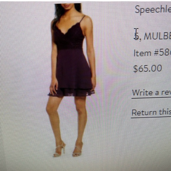 “Speechless” (Nordstrom) purple baby doll party dress size 7 NWT - Picture 7 of 8